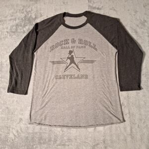 ROCK AND ROLL HALL OF FAME MUSEUM T-Shirt 3/4 Sleeve Size Medium Cotton